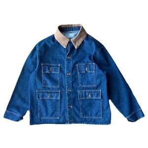 Vintage Pointer Brand Blue Denim Jean Chore Coat Jacket Men’s Size XL USA Made
